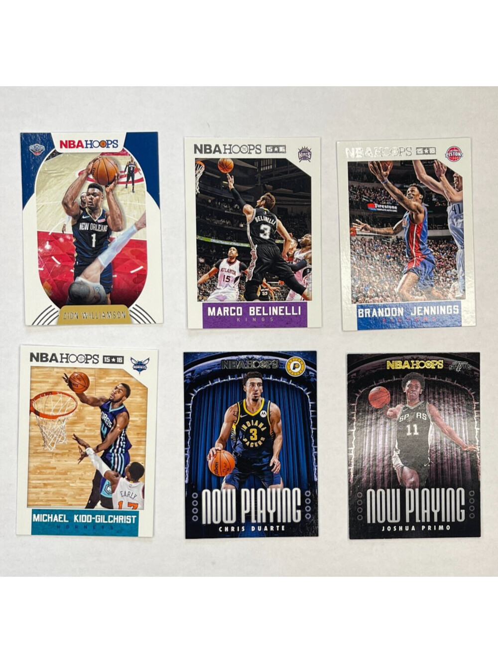 2015-22 NBA Hoops Basketball 6 Card Lot